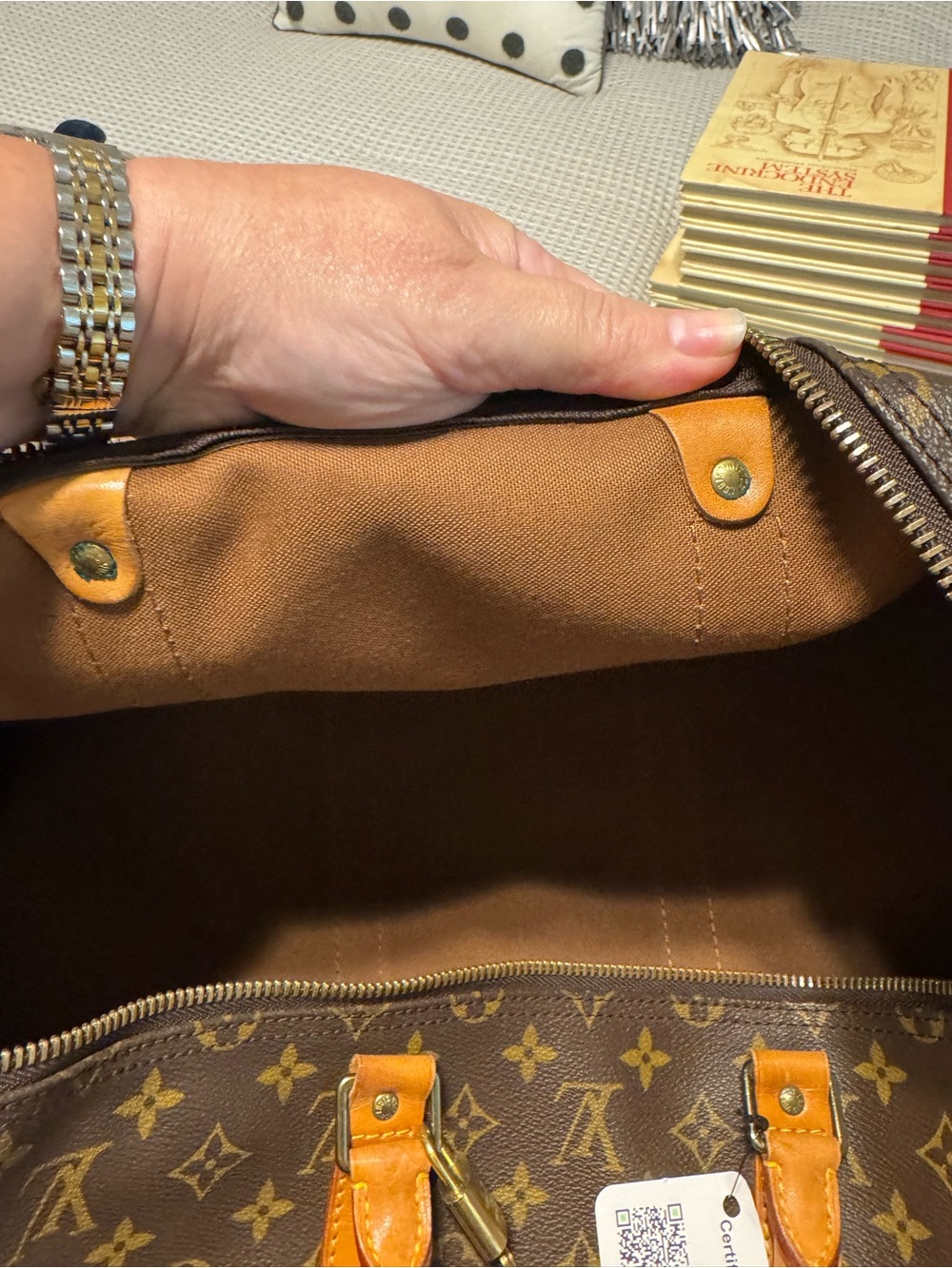Louis Vuitton Brown Monogram Canvas Keepall with Certificate of Authenticity - Picture 11 of 13